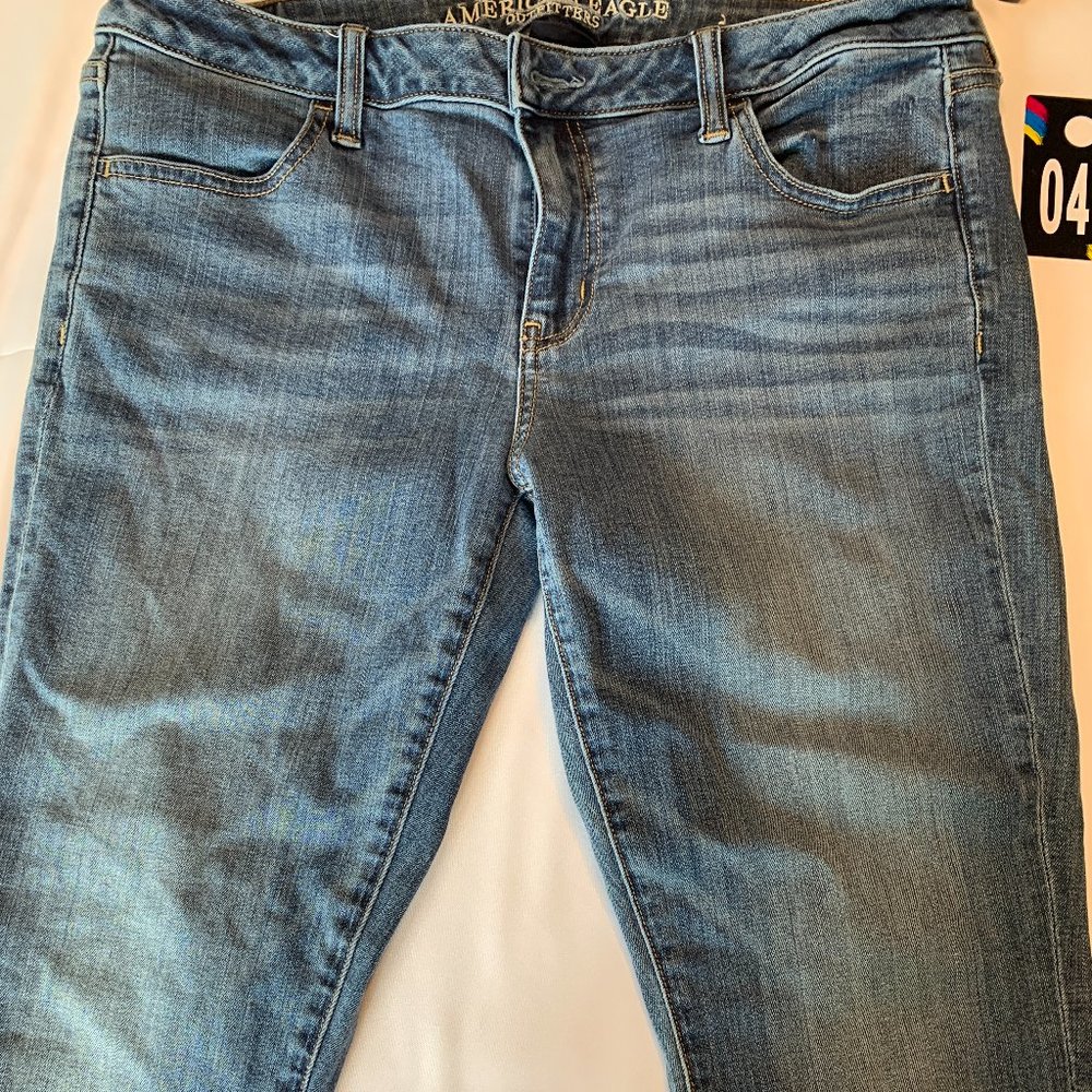 AE Super Low Legging Washed Denim Sz. 14S - 041